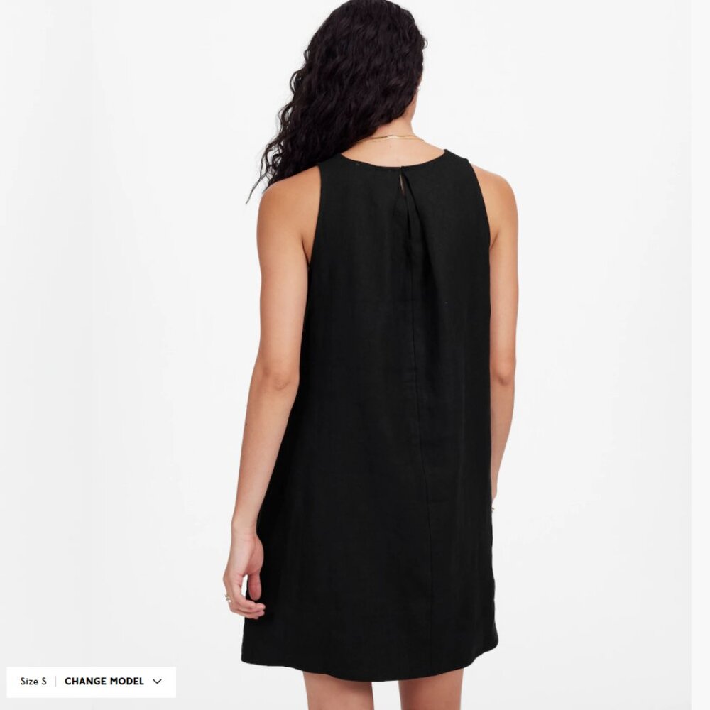 NWT Madewell XXS Mini Shift Dress in Linen - Picture 4 of 9